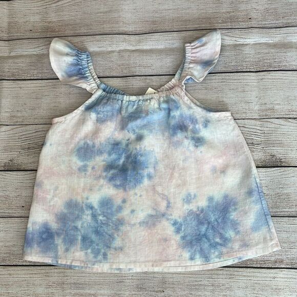 Anthropologie Ruffled Linen Kids Tank - Picture 4 of 6